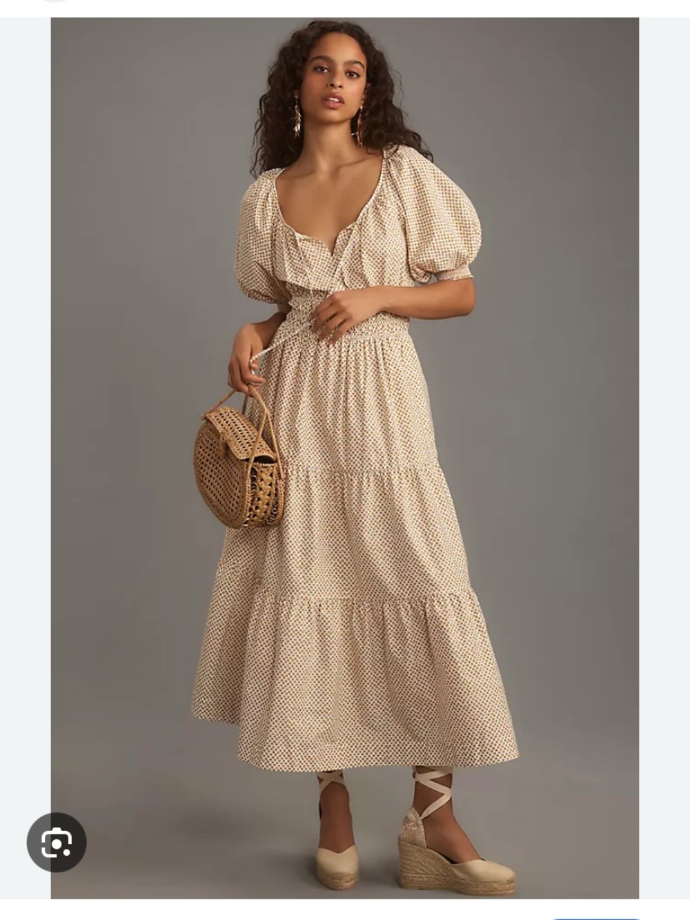 NWT Anthropologie Somerset Maxi Dress Puff Sleeve Edition - Size Small